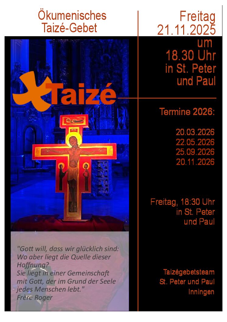 Taizé-Gebet am 21. November
