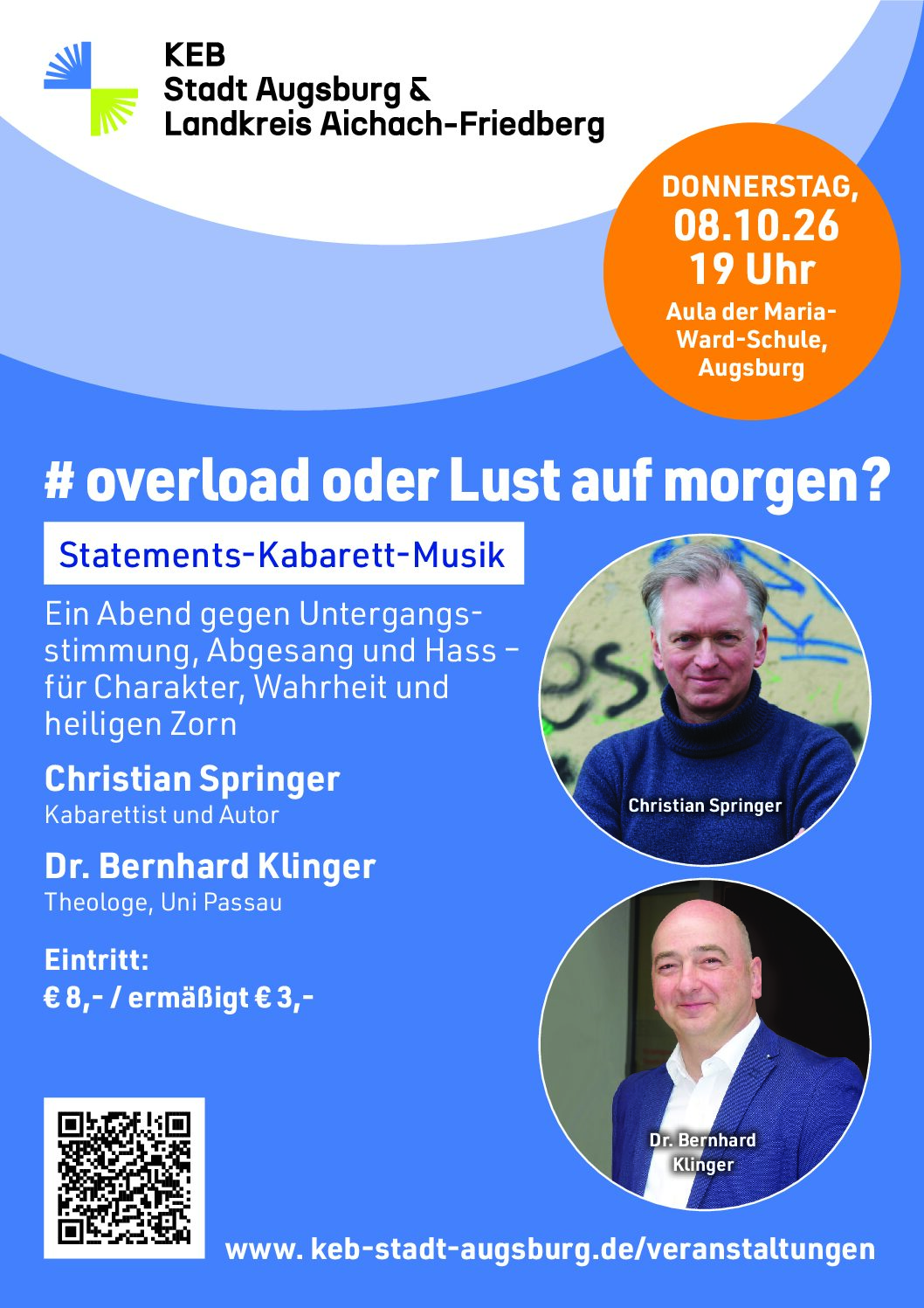 Overload oder Lust auf morgen? am 08. Oktober, 19 Uhr